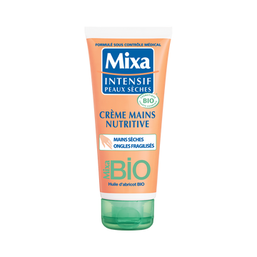 Crème Mains Nutritive Bio MIXA intensif peaux sèches tube 100 mlMIXA, tube de 100ml