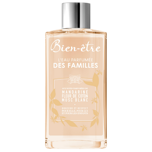 Eau parfumée des familles mandarine fleur de coton BIEN ÊTRE - flacon250ml