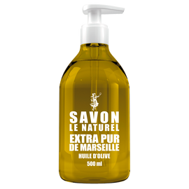Savon liquie huile d'olive SAVON LE NATUREL, pompe de 500ml