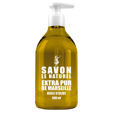 Savon liquie huile d'olive SAVON LE NATUREL, pompe de 500ml