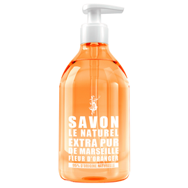 Savon liquide extra pur de marseille fleur d'oranger SAVON LE NATUREL,pompe de 500ml