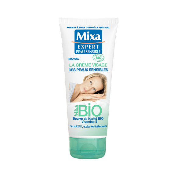 Crème Visage Peaux Sensibles Bio MIXA Tube 100 ml