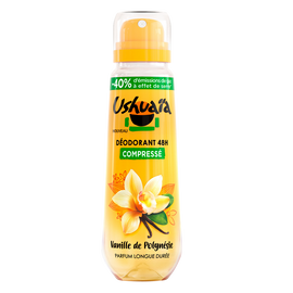 Déodorant compressé 48h vanille de Polynésie USHUAIA, 100ml