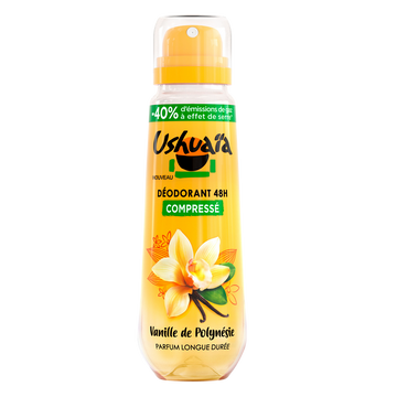 Déodorant compressé 48h vanille de Polynésie USHUAIA, 100ml
