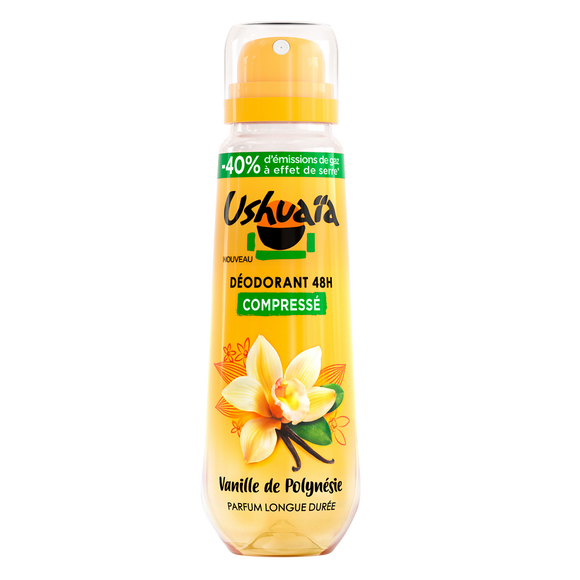 Déodorant vanille de polynésie efficacité 48h USHUAÏA - spray 100ml