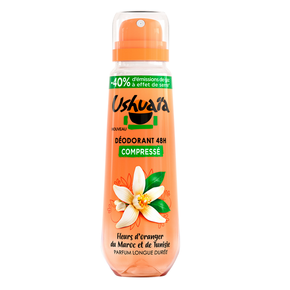 Déodorant fleur d'oranger efficacité 48h USHUAÏA - spray 100ml