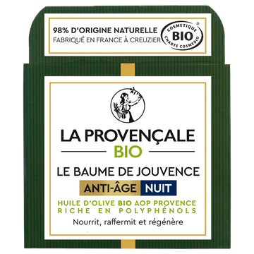 Crème Visage Baume de Jouvence Anti-Âge Nuit BIO LA PROVENCALE BIO Pot50 ml
