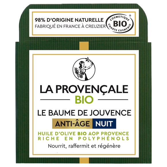 Crème Visage Baume de Jouvence Anti-Âge Nuit BIO LA PROVENCALE BIO Pot50 ml