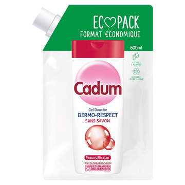 Ecopack Gel douche Dermo-Respect CADUM 500mL