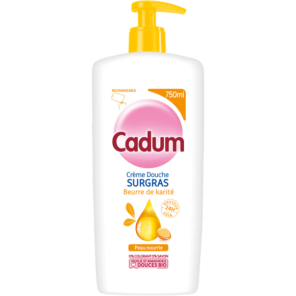 Crème douche surgras karité CADUM Flacon Pompe 750 ml
