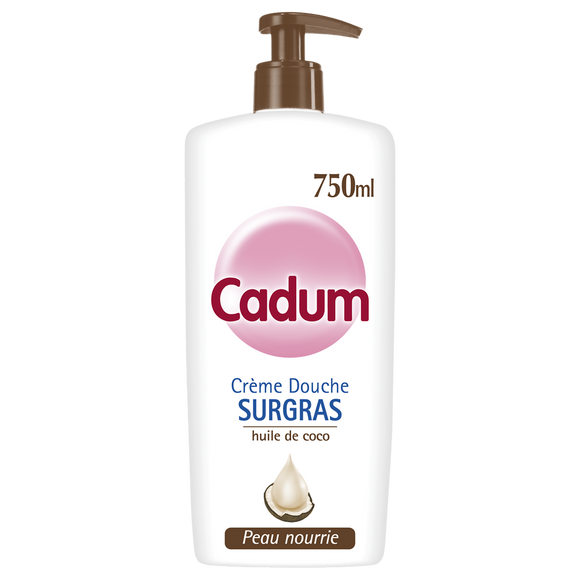 Crème douche et bain surgras coco CADUM pompe 750ml