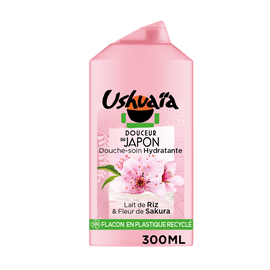 Gel Douche Soin Lait de Riz & Fleur de Sakura USHUAIA 300mL