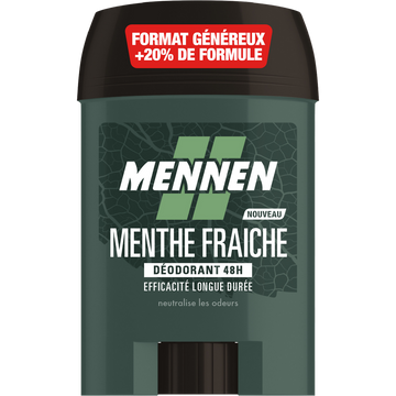 Déodorant Homme naturel menthe MENNEN stick 60ml