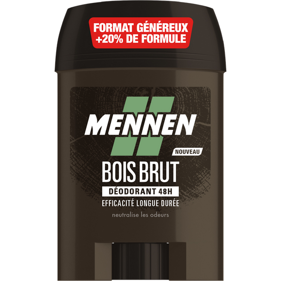 Déodorant homme bois brut efficacité 48h MENNEN - stick 60ml