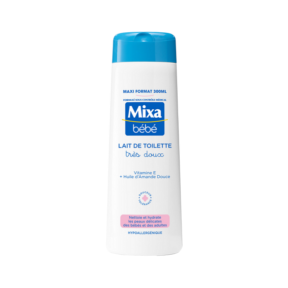 Lait de toilette très doux peaux délicates MIXA BÉBÉ - flacon 300ml