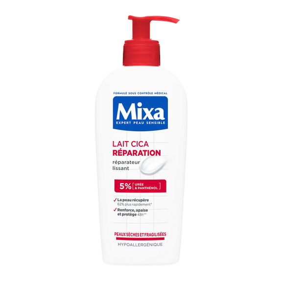 Lait corps réparation peaux sensibles MIXA - flacon 250ml
