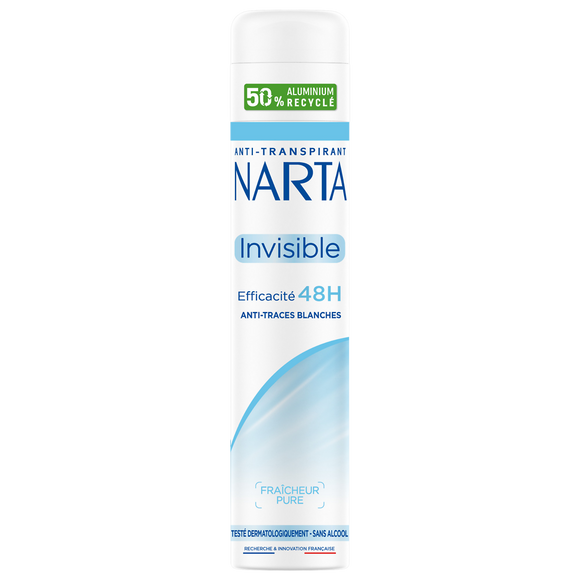 Déodorant anti-transpirant invisible femme NARTA - spray 200ml