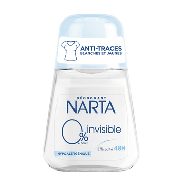 Déodorant femme invisible 0% classique NARTA bille 50ml