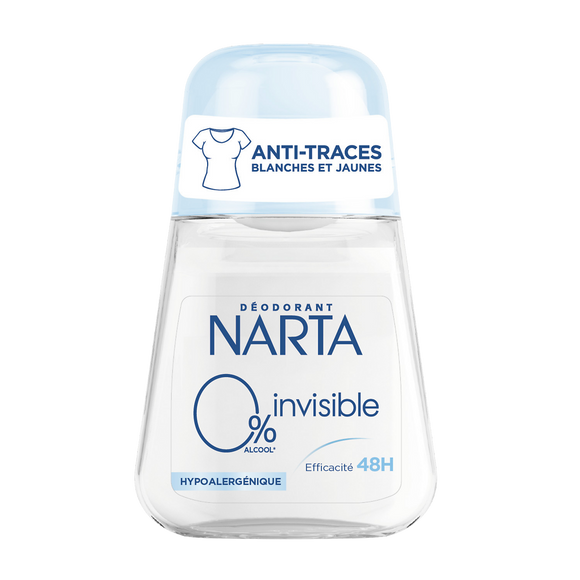 Déodorant femme invisible 0% classique NARTA bille 50ml