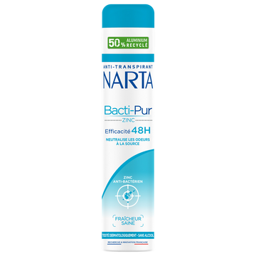 Déodorant femme bactipur NARTA atomiseur 200ml