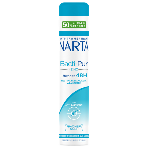 Déodorant anti-transpirant bacti-pur femme NARTA - spray 200ml