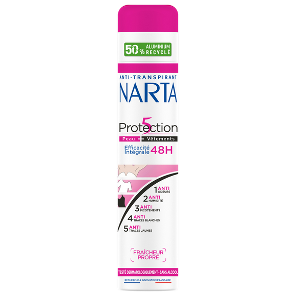 Déodorant 5en1 efficacité 48h anti-odeurs NARTA - spray 200 ml