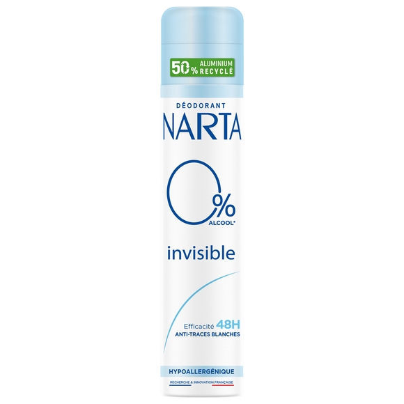 Déodorant femme spray Invisible 0% NARTA 200ml