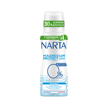 Déodorant femme magnesium invisible NARTA - spray 100ml