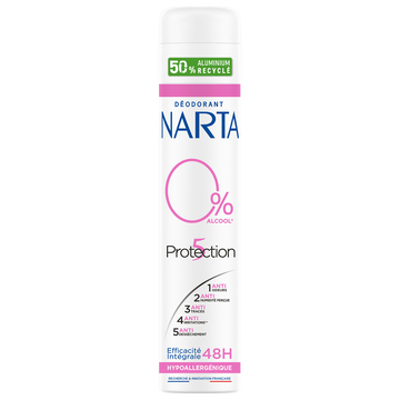 Déodorant femme protection 5 0% NARTA atomiseur 200ml