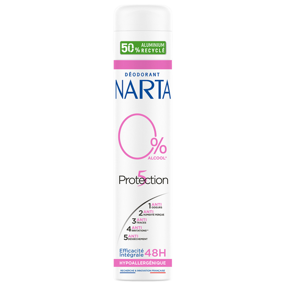 Déodorant femme protection 5 0% NARTA atomiseur 200ml