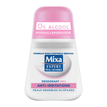 Déodorant femme anti-irritations peaux sensibles MIXA - bille 50ml