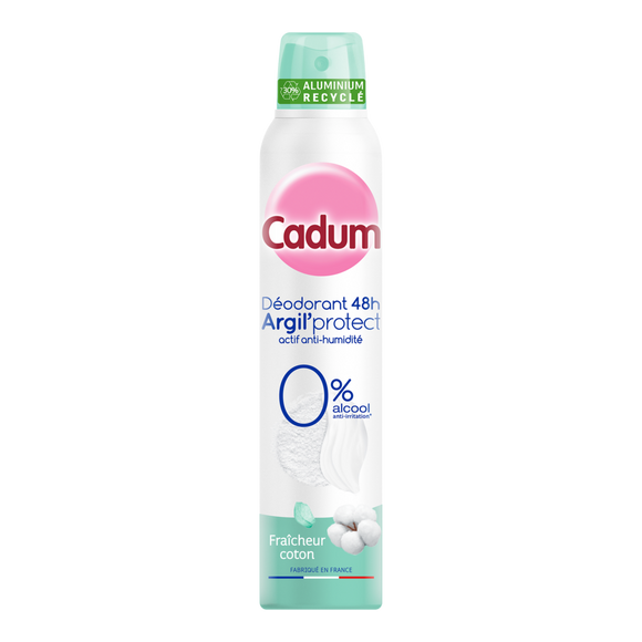 Déodorant femme efficacité 48h fraîcheur coton CADUM - spray 200ml