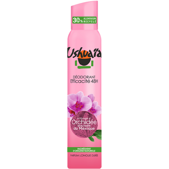 Déodorant efficacité 48h orchidée du mexique USHUAÏA - spray 200ml
