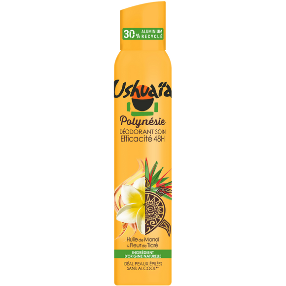 Déodorant femme aérosol monoï fleur tiaré USHUAIA 200ml