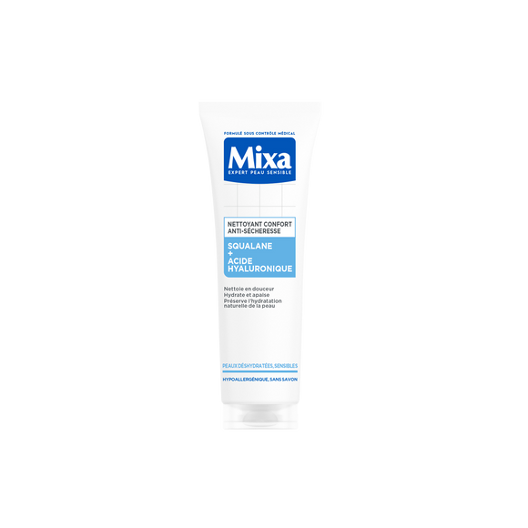 Nettoyant confort anti-sécheresse à l'acide hyaluronique MIXA - tube 150ml