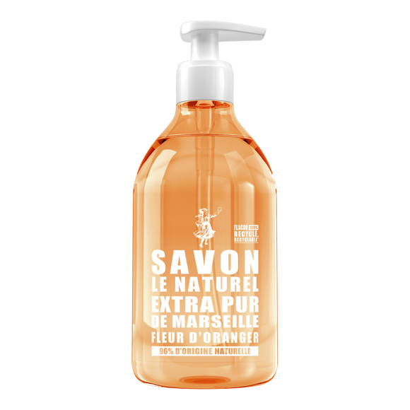 Savon liquide extra pur fleur d'oranger SAVON LE NATUREL - flacon 500ml