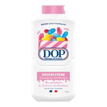 Gel douche crème parfum bonbons multicolores DOP - flacon 310ml
