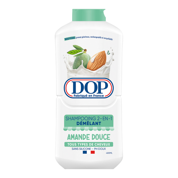 Shampooing 2en1 démêlant à l'amande douce DOP -480 ml