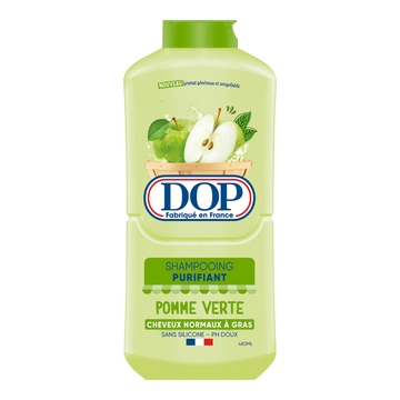 Shampoing purifiant pomme verte sans silicone ph doux DOP - flacon 480ml