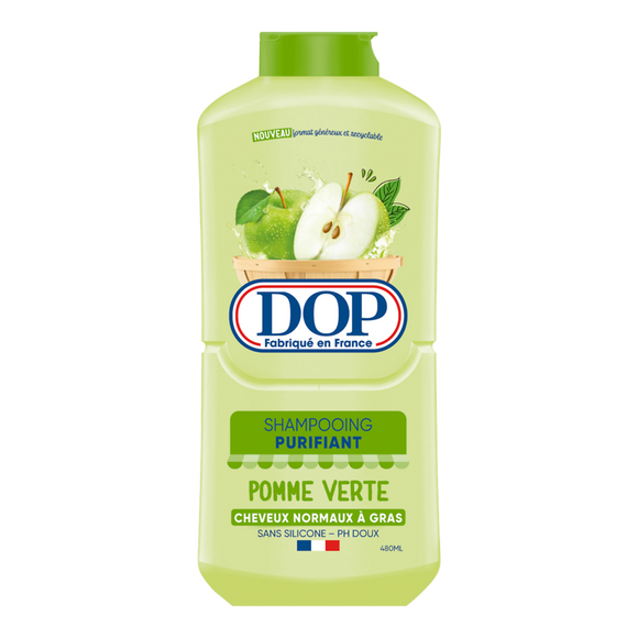 Shampoing purifiant pomme verte sans silicone ph doux DOP - flacon 480ml