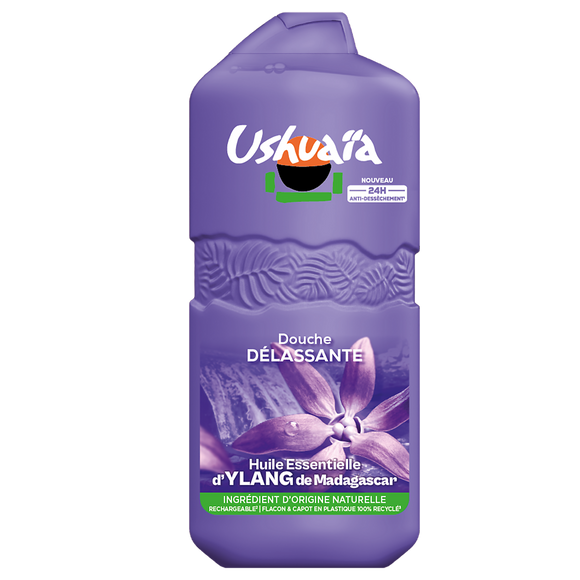 Gel douche délassant ylang madagascar USHUAÏA - flacon 490ml