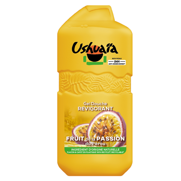 Gel douche revigorant au fruit de la passion du pérou USHUAÏA - flacon280ml