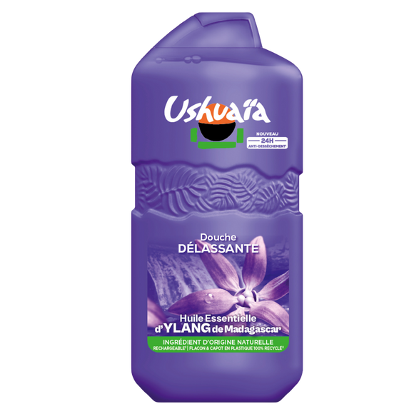 Gel douche délassant ylang de madagascar USHUAÏA -280 ml