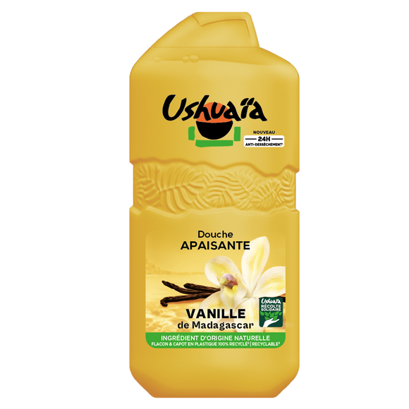 Gel douche apaisant vanille de madagascar USHUAÏA - flacon 280ml