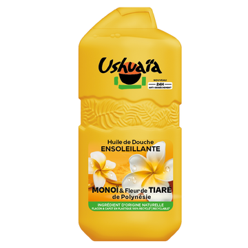 Huile de douche ensoleillante au monoï et tiaré USHUAÏA - flacon 280ml