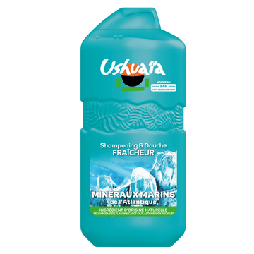 Gel douche corps & cheveux minéraux marins USHUAÏA -280 ml