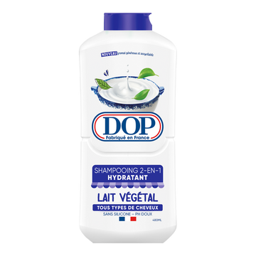 Shampooing 2 en 1 hydratant lait végétal sans silicone ph doux DOP - 480ml
