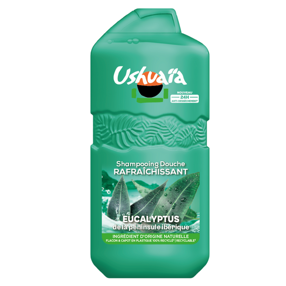 Gel douche rafraîchissant à l'eucalyptus USHUAÏA - flacon 280ml