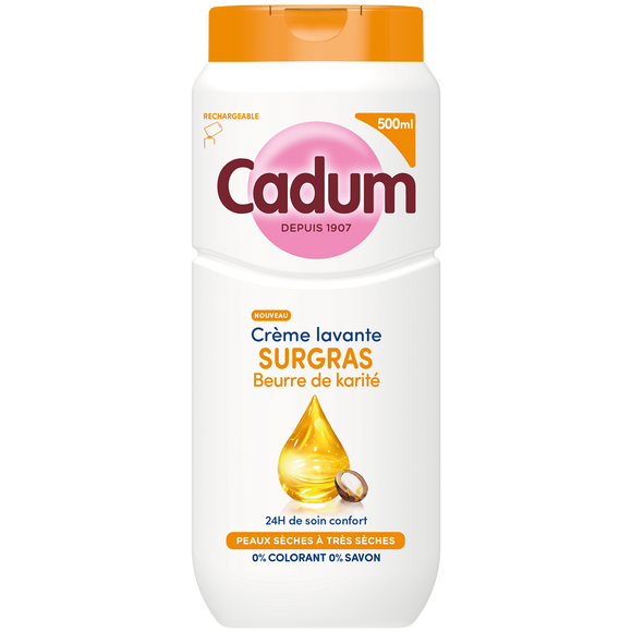 Crème lavante CADUM surgras beurre de karité 500mL