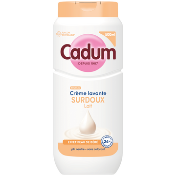 Crème lavante CADUM surdoux lait 500mL